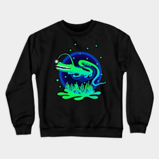 Strange World Weird Crocodile Under Sea water Crewneck Sweatshirt